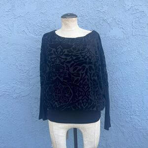 Velvet Burnout Blouse in Medium Womens Whimsygoth Gothic